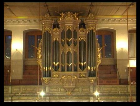 The grand organ at the Sheldonian