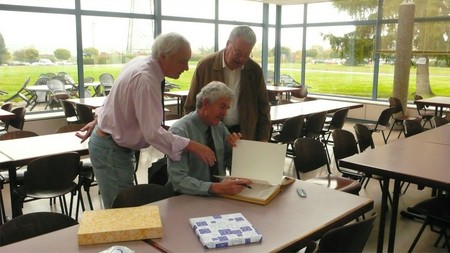 Rhodri Morgan signs the visitors book