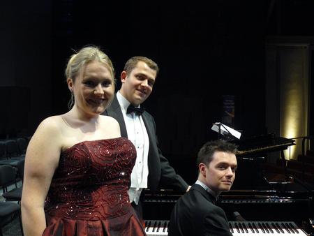 Catrin, Gary and Mike at the piano
